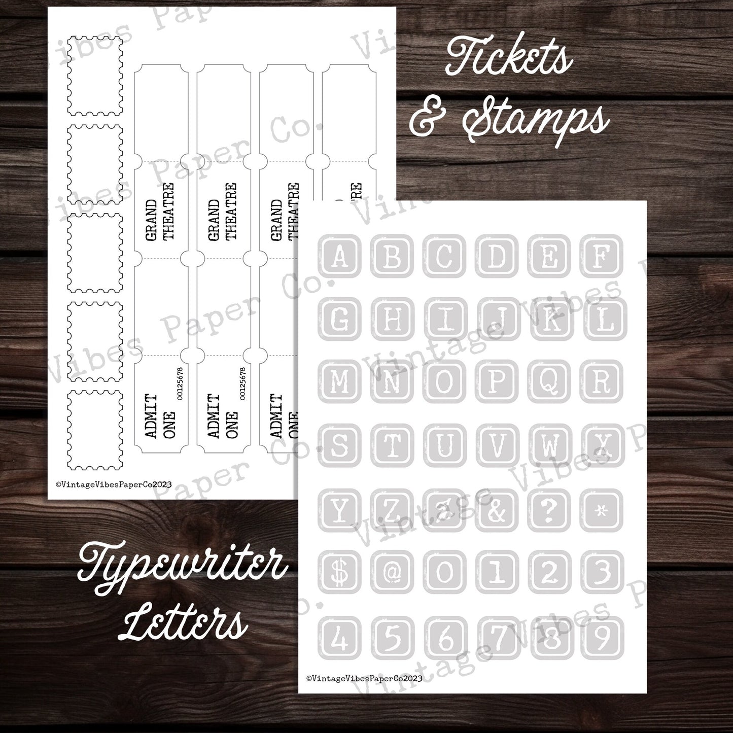 Junk journal printable ephemera templates