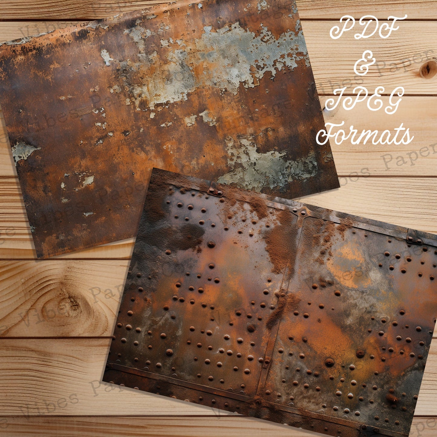 Grunge Metal Junk journal digital paper pack, instant download printable journaling & scrapbook papers, mixed media collage backgrounds