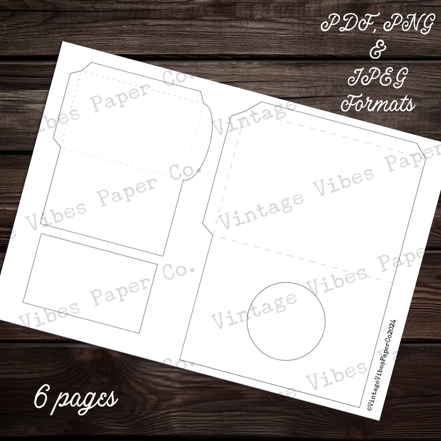 Junk journal printable Journal envelopes & insert templates