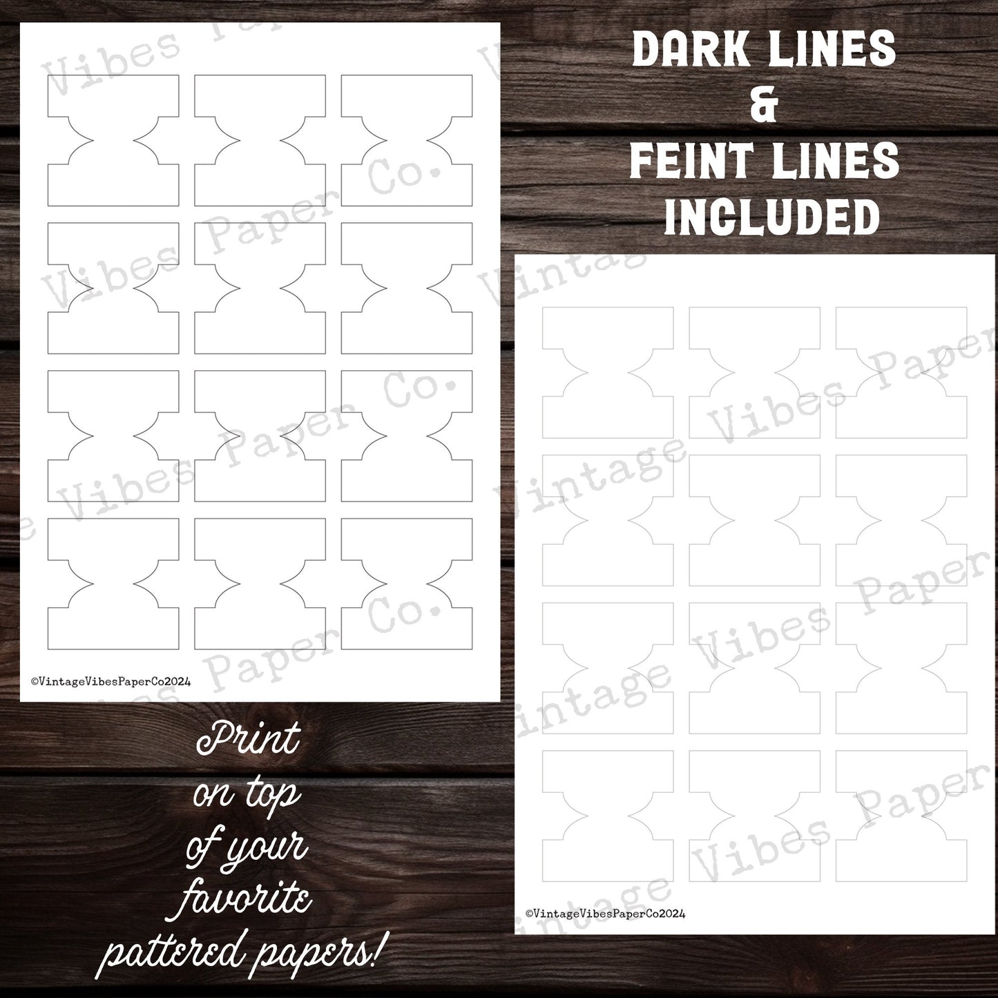 Junk journal printable Journal tab templates