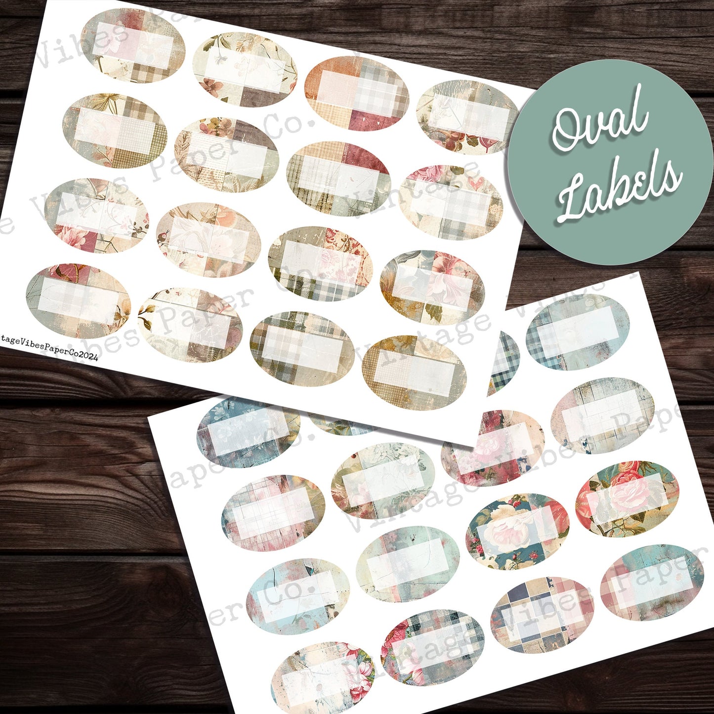 Junk journal labels blank, vintage style plain junk journal labels, 10 pages instant download printable labels, 184 journal ephemera labels